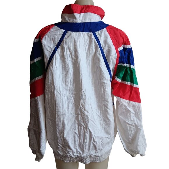 Vintage Women's Large Jacket Lavon Marine Club Windbreaker Yacht Large White - Picture 2 of 7